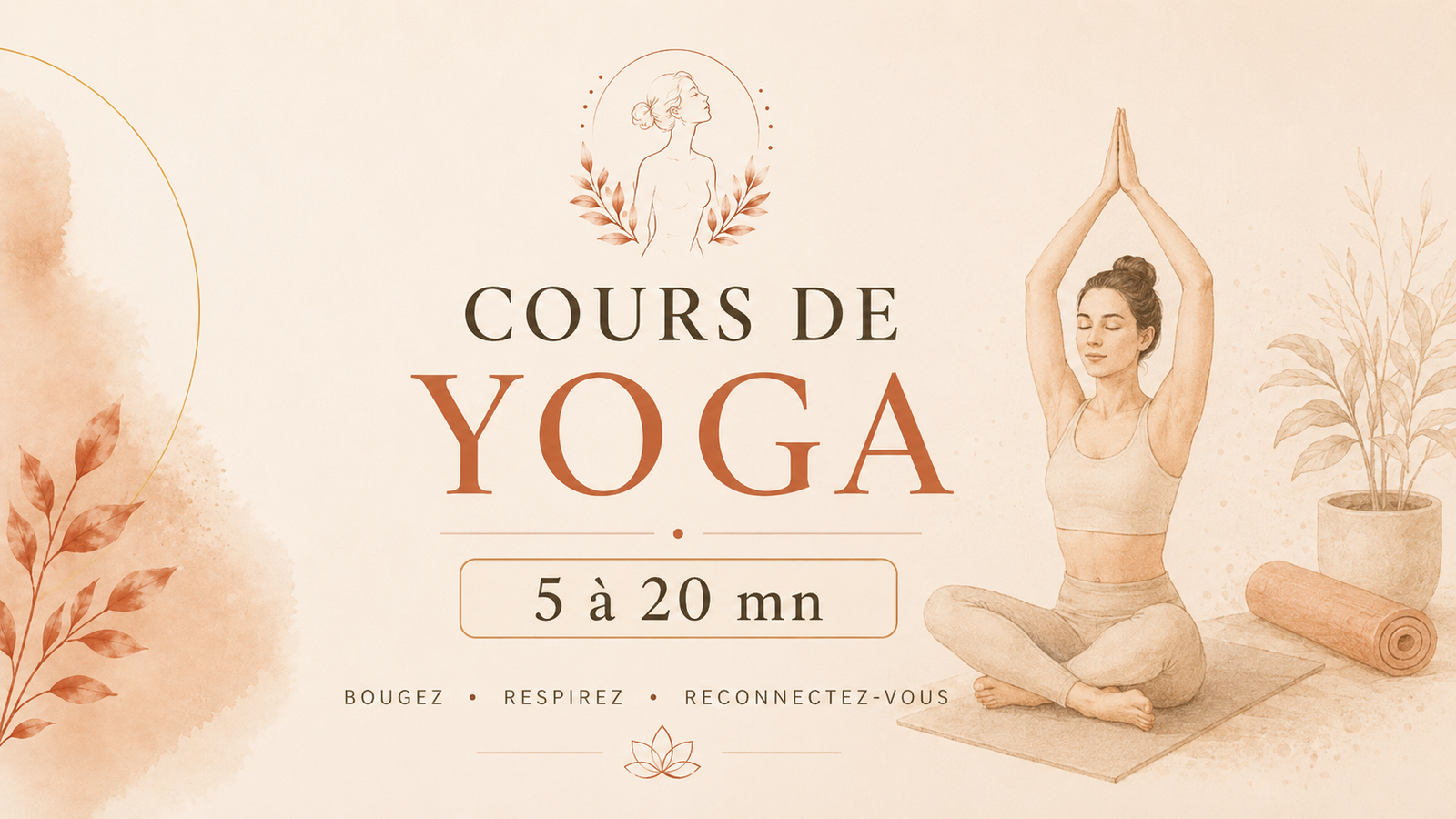 Cours de yoga (5 à 20 mn)