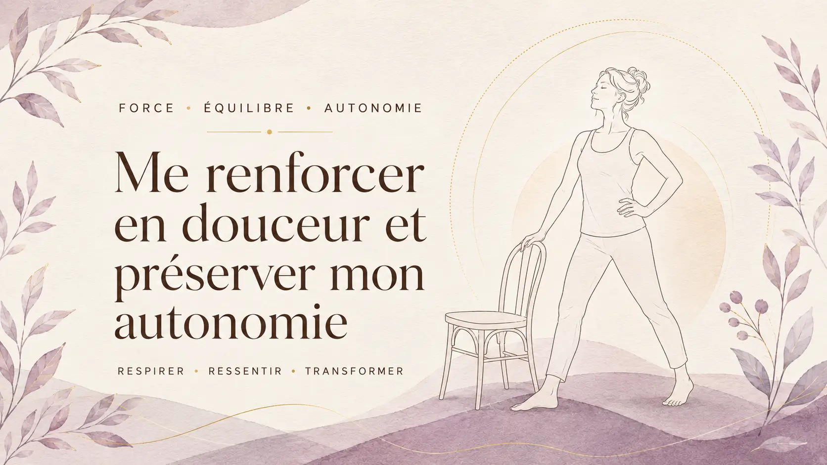 Me renforcer en douceur et préserver mon autonomie