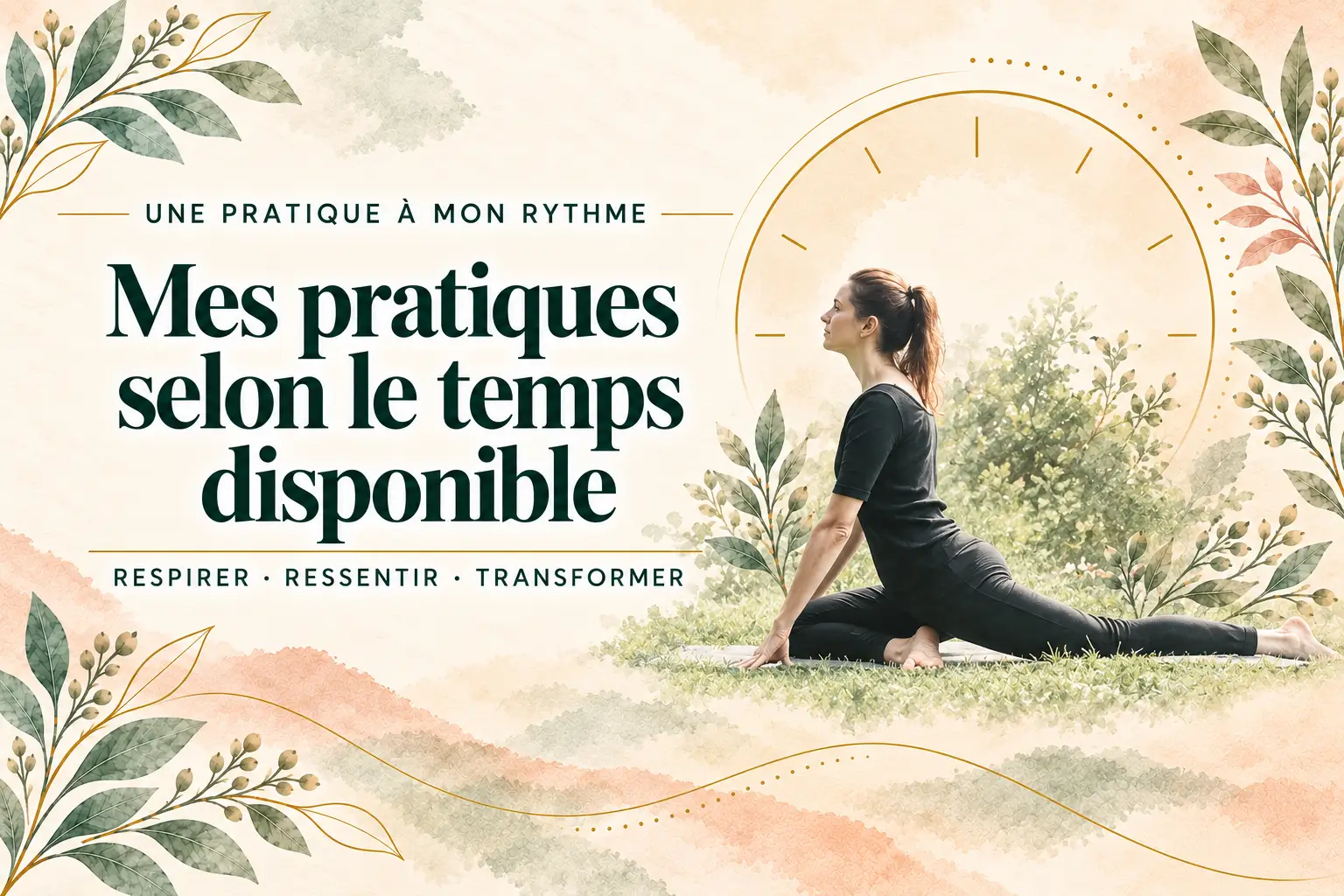 Mes pratiques selon le temps disponible
